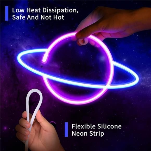 Neon Signs for WallDecor,3PCS LED Neon Lights for Bedroom,USB or Battery Powered - Picture 3 of 6